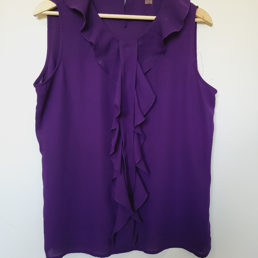 Calvin Klein's Ruffled neck top